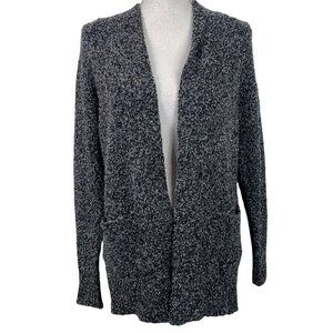 BP Sz XS Sweater Black White Open Front Sweater Pockets Long Sleeve Womens Knits